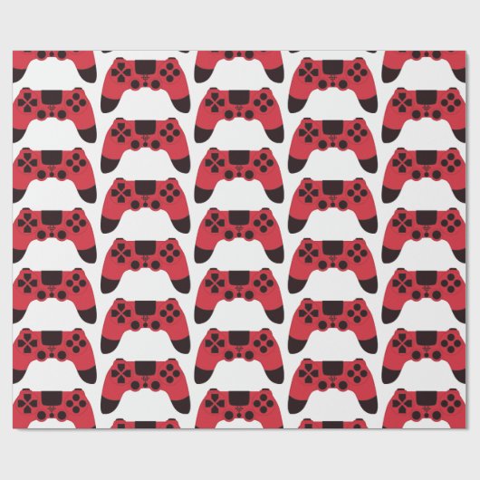 Gaming-Controller Videogames Nerd Gamer Geschenkpapier (Flach)