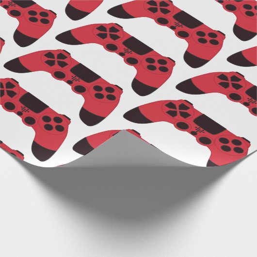 Gaming-Controller Videogames Nerd Gamer Geschenkpapier (Ecke)