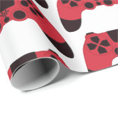 Gaming-Controller Videogames Nerd Gamer Geschenkpapier (Rolleneckpunkt)