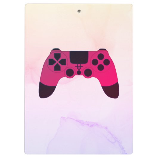 Gaming-Controller Videogames Nerd Gamer Klemmbrett (Rückseite)