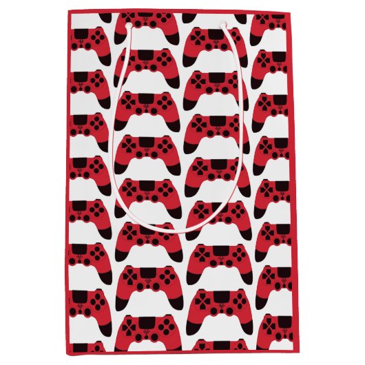 Gaming-Controller Videogames Nerd Gamer Mittlere Geschenktüte (Vorderseite)