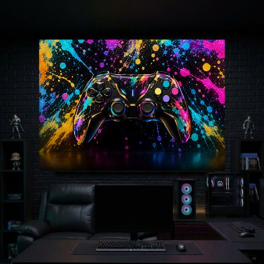 Gaming-Controller-Wandkunst Leinwanddruck