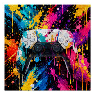 Gaming-Controller-Wandkunst Poster