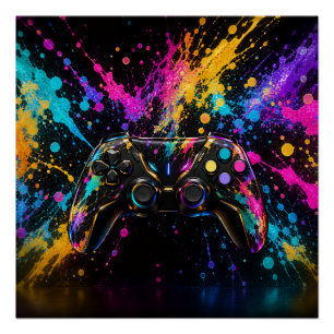 Gaming-Controller-Wandkunst Poster