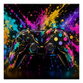 Gaming-Controller-Wandkunst Poster (Vorderseite)