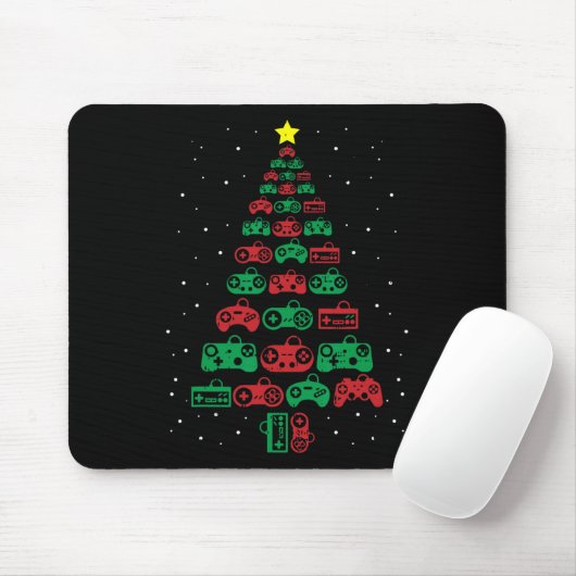 Gaming-Controller Weihnachtsbaum Gamer Party Cool Mousepad (Mit Mouse)