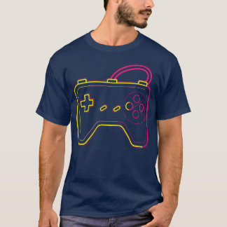 Gaming-Controller-Zeichnung Vintage-Freundin Mädch T-Shirt