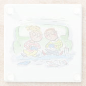 Gaming Couple Glasuntersetzer (Rückseite)