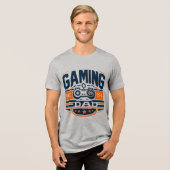 Gaming Dad Retro Badge Video Game Father Shirt (Vorderseite voll)