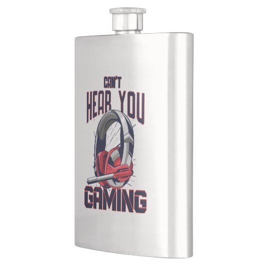 Gaming-Design mit Headset Flachmann (Links)