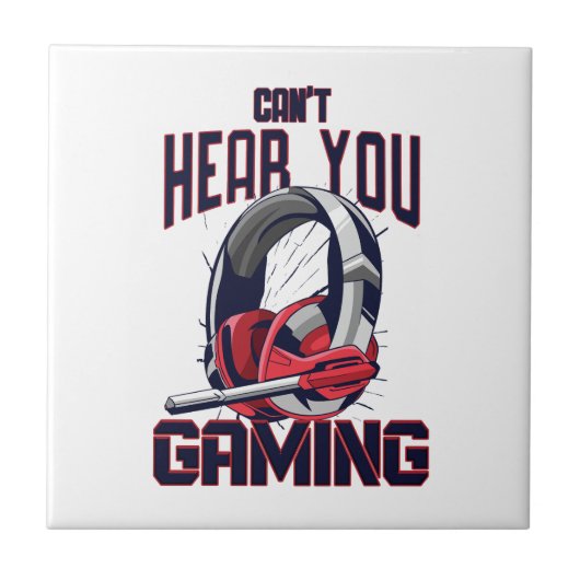 Gaming-Design mit Headset Fliese (Vorderseite)