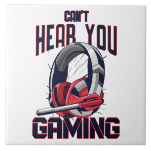 Gaming-Design mit Headset Fliese