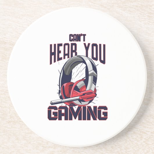 Gaming-Design mit Headset Getränkeuntersetzer (Vorne)