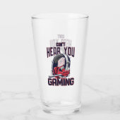 Gaming-Design mit Headset Glas (Rückseite)