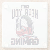 Gaming-Design mit Headset Glasuntersetzer (Rückseite)