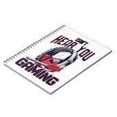 Gaming-Design mit Headset Notizblock (Linke Seite)