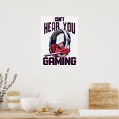 Gaming-Design mit Headset Poster (Küche)
