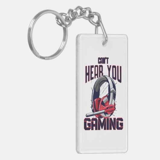Gaming-Design mit Headset Schlüsselanhänger (Vorderseite links)