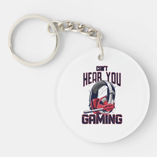 Gaming-Design mit Headset Schlüsselanhänger (Vorderseite)