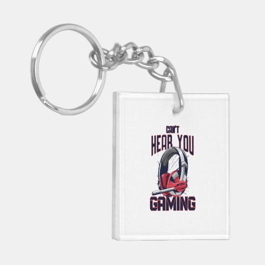 Gaming-Design mit Headset Schlüsselanhänger (Vorderseite links)