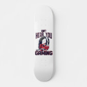 Gaming-Design mit Headset Skateboard (Vorne)