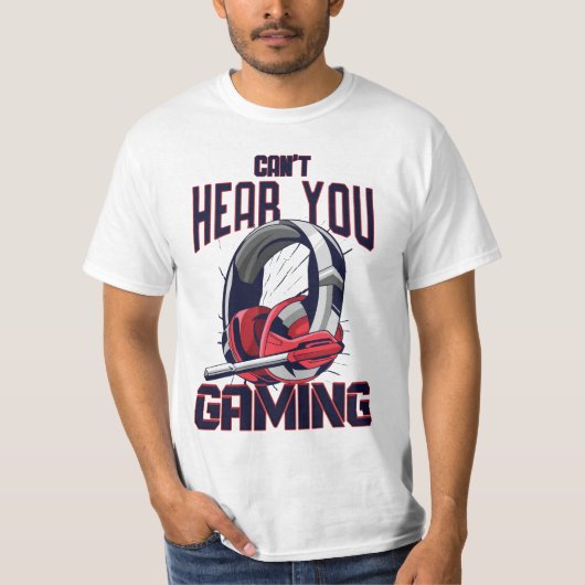 Gaming-Design mit Headset T-Shirt (Vorderseite)