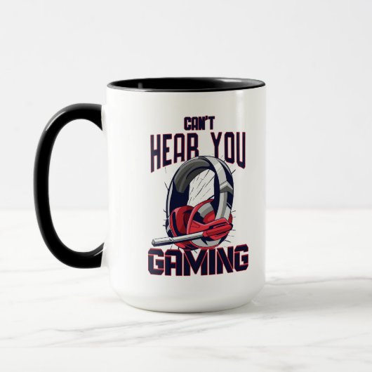 Gaming-Design mit Headset Tasse (Links)
