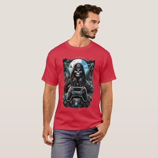 Gaming Design vintage girl T-Shirt (Vorne ganz)