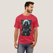 Gaming-Design-Vintage-Mädchen T-Shirt (Vorne ganz)