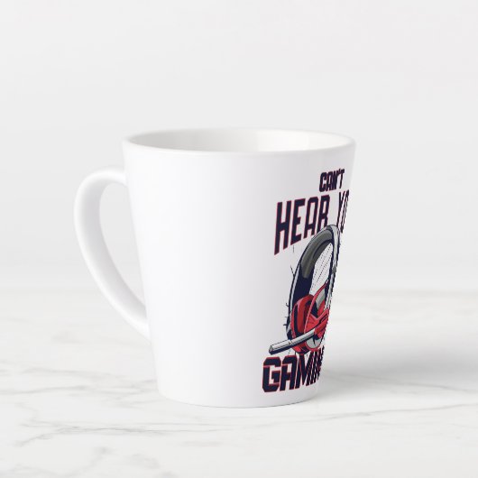 Gaming design with headset milchtasse (Linke Ecke)