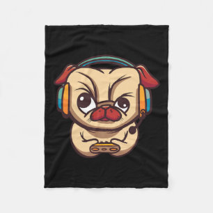 Gaming Dog Video Game PC Video Game Game Fleecedecke