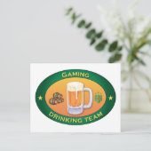 Gaming Drink Team Postkarte (Stehend Vorderseite)