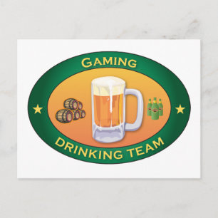 Gaming Drink Team Postkarte