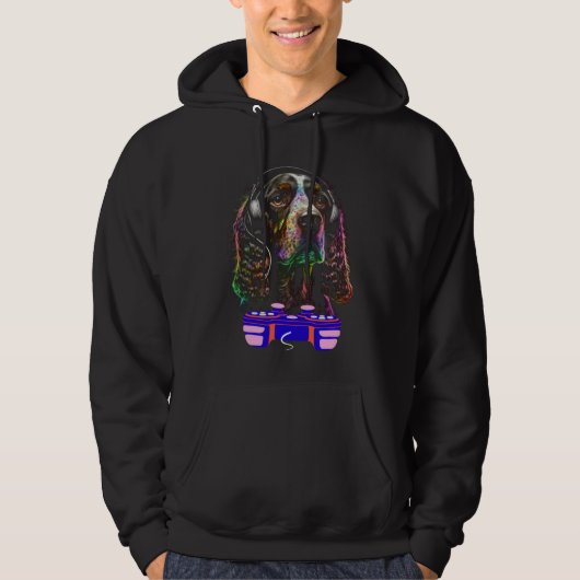Gaming English Cocker Spaniel Dog Player Video Gam Hoodie (Vorderseite)