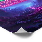 Gaming Erste Erwachsene zweite dynamische Neonfarb Poster (Ecke)