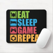 Gaming - Essen, Schlafen, Spiel, Wiederholen - Gam Mousepad (Mit Mouse)