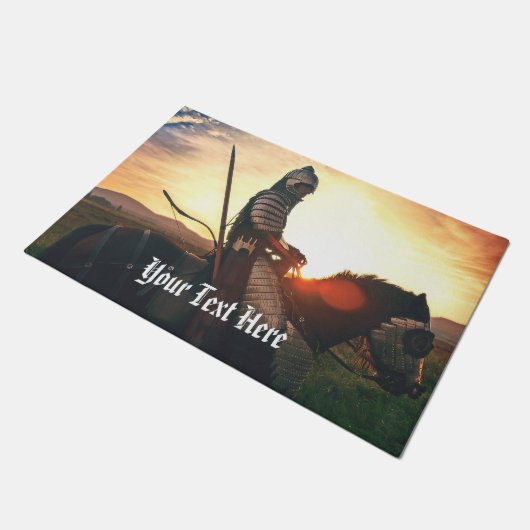 Gaming Fantasy Mittelalterlicher Ritter Fußmatte (Schrägansicht)