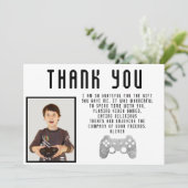 Gaming-Foto für Videospielcontroller - Geburtstag Dankeskarte (Stehend Vorderseite)