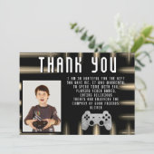 Gaming-Foto für Videospielcontroller - Geburtstag Dankeskarte (Stehend Vorderseite)