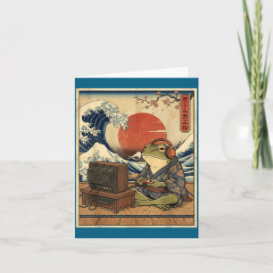 Gaming-Frosch-Kunst Ukiyo-e Japanischer Gamer Anim Karte