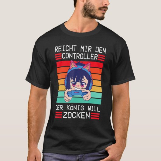 Gaming Game Console Enich Mir Den Controller König T-Shirt (Vorderseite)