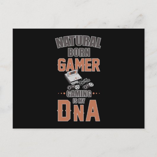 Gaming Game Gamer Video Game Console Geschenk Idee Postkarte (Vorderseite)