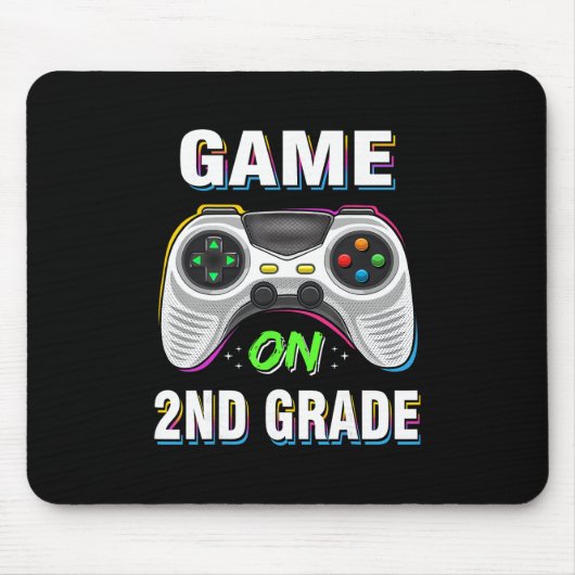 Gaming Game On 2nd Grade Second First Day School G Mousepad (Vorne)