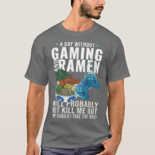 Gaming Gamer Anime Japanischer Noodle Ramen T-Shirt