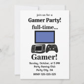 Gaming Gamer Funny Gamer Party Einladung (Vorderseite)