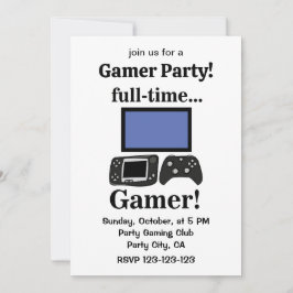 Gaming Gamer Funny Gamer Party Einladung