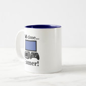 Gaming Gamer Funny Zweifarbige Tasse (Vorderseite Links)
