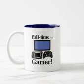 Gaming Gamer Funny Zweifarbige Tasse (Links)