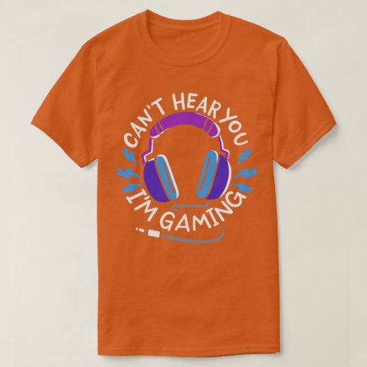 Gaming Gamer Headset T-Shirt (Design vorne)
