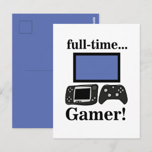 Gaming Gamer Lustig Postkarte